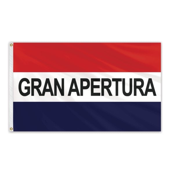 Global Flags Unlimited Gran Apertura Message Flag 3'x5' Standard Flag